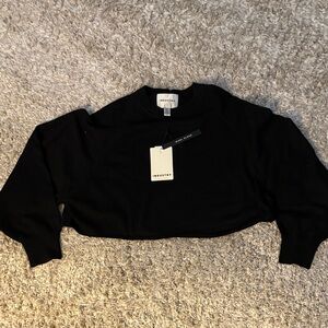 Black Cropped Sweater industry size small